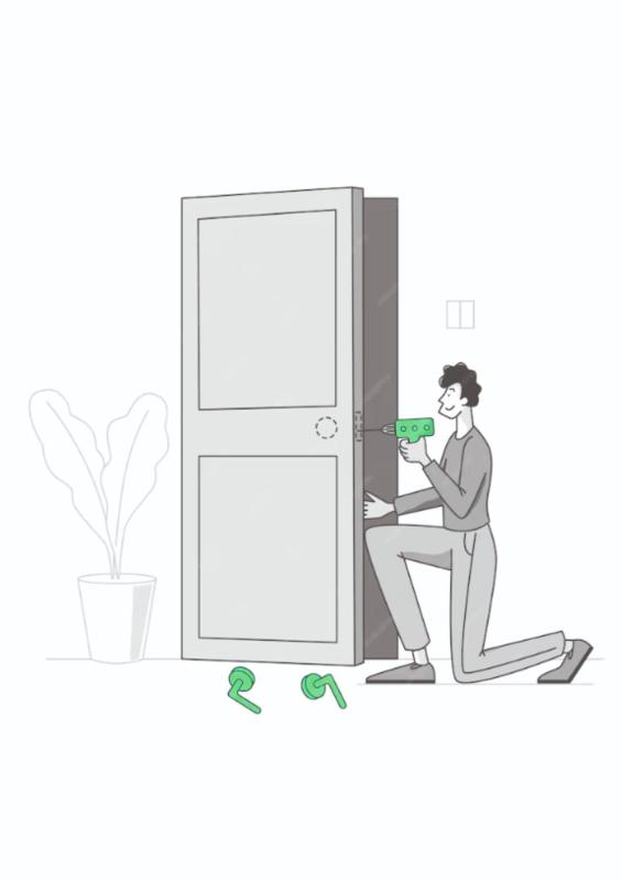 Установка межкомнатных дверей