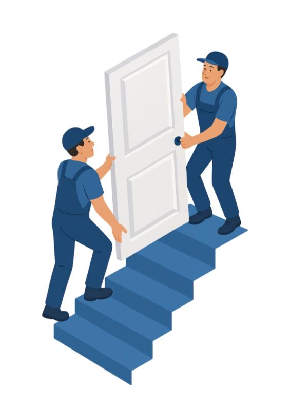 Погрузо-разгрузочные работы для межкомнатной двери